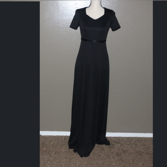 floor length black dress orchestra